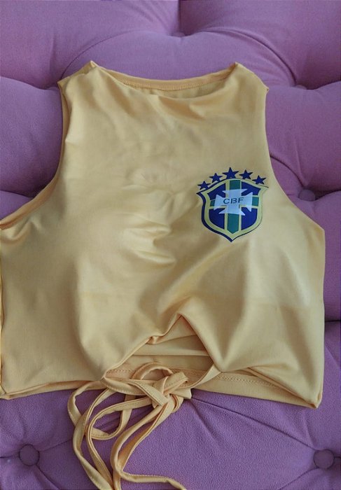 Cropped amarelo vom bojo