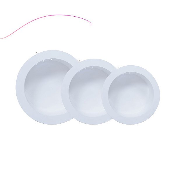 Nicho com Led Redondo Branco