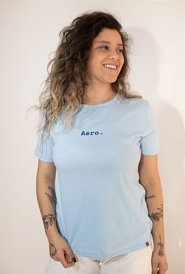 Camiseta Feminina Aero . Azul
