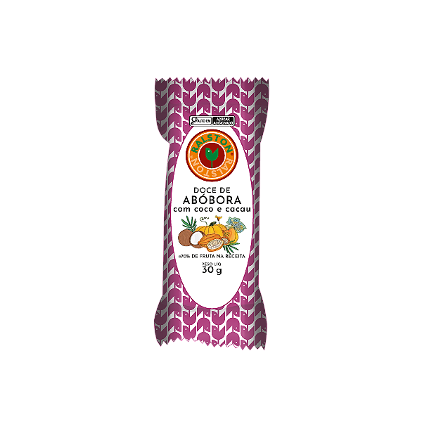Doce de Abóbora com Coco Queimado com Cacau 100% 30g - Ralston