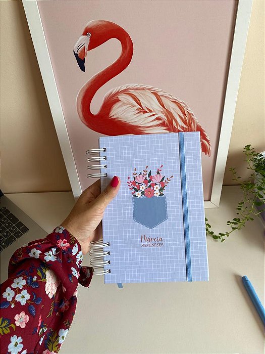 Caderno Bolso com Flores