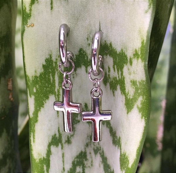 Mini argolas  cruz