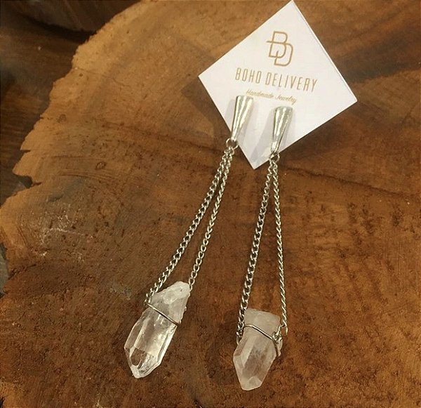 Brinco Quartzo Branco