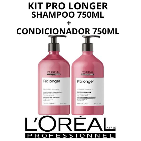 Kit Loreal Professionnel Pro Longer Shampoo 750ml + Condicionador 750ml
