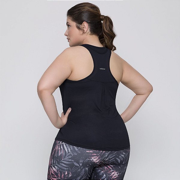 Camiseta Selene Plus Size Regata Nadador Poliamida