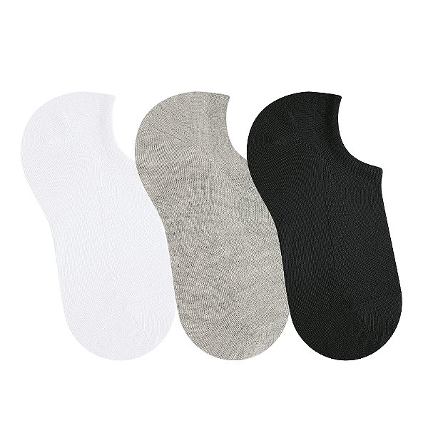 Kit 3 Pares Meias Selene Sapatilha Esportiva Feminina Tam. 34 A 39