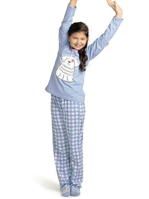 Pijama Longo Menina Delfos Demillus Tamanho 12