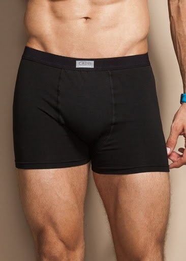 Cueca Boxer Vik Cotton Preta - DeMillus