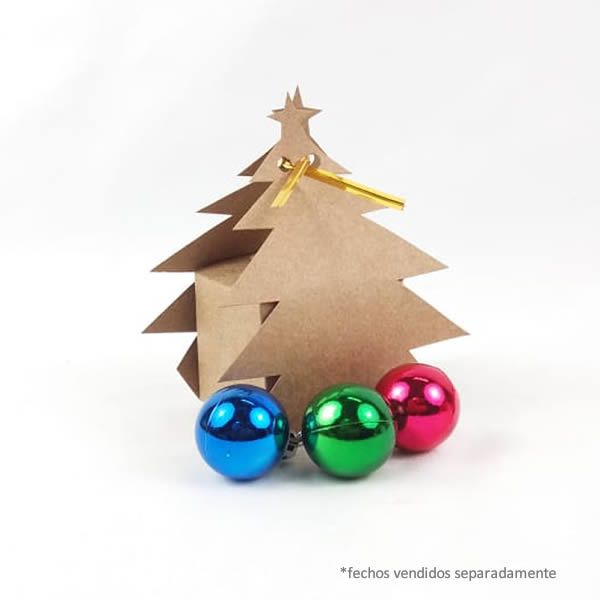 Caixa AN-1 Kraft (5.5 x 12 cm) 10pçs Caixa Natal Pinheiro