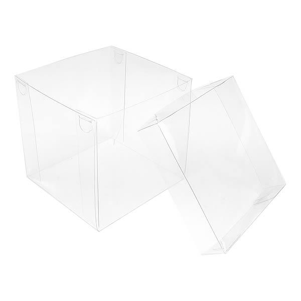 10 Caixa de Acetato PMB-3 (7.5x7.5x7.5 cm) Embalagem de Plástico Transparente