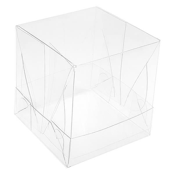 PMB-6 Plástico Caixa de Acetato 6cm (6x6x6 cm) Caixinha de Plástico Transparente 10unid