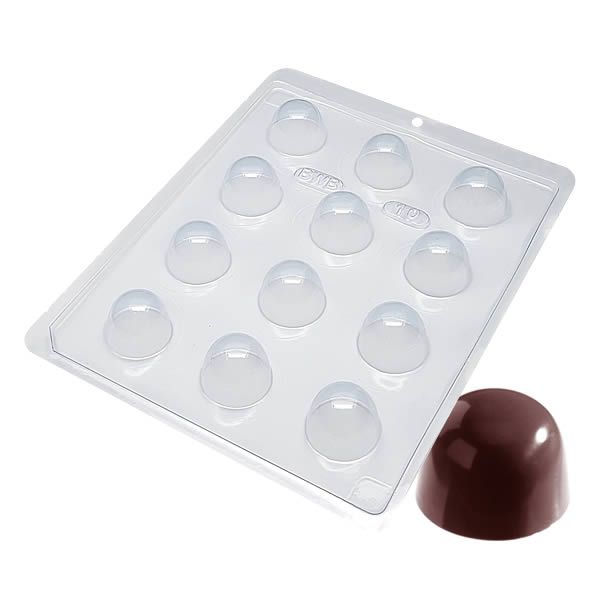 Forma para Chocolate Bombom Pequeno 20g Forma Simples Ref. 10 BWB 5unids