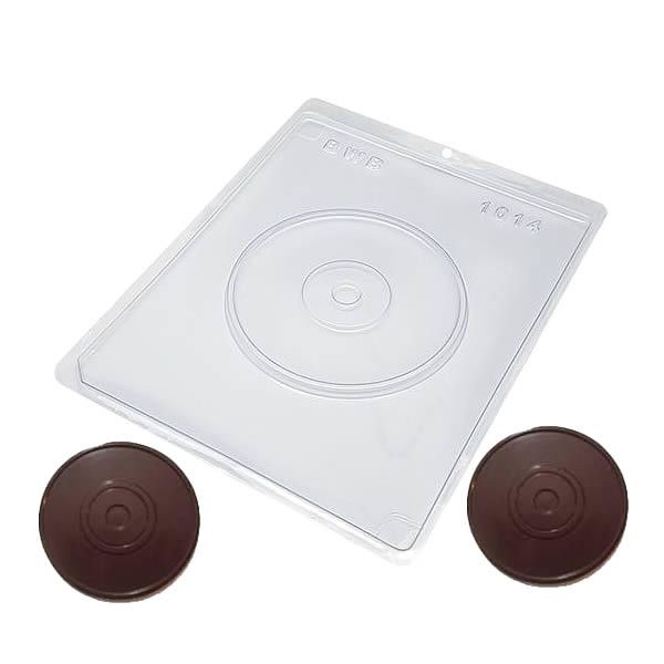 Forma para Chocolate CD Liso 75g Forma Simples Ref. 1014 BWB 5unids