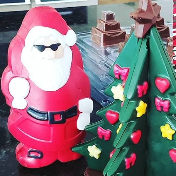 Forma para Chocolate com Silicone Papai Noel Frontal 115g Ref. 844 BWB 1unid