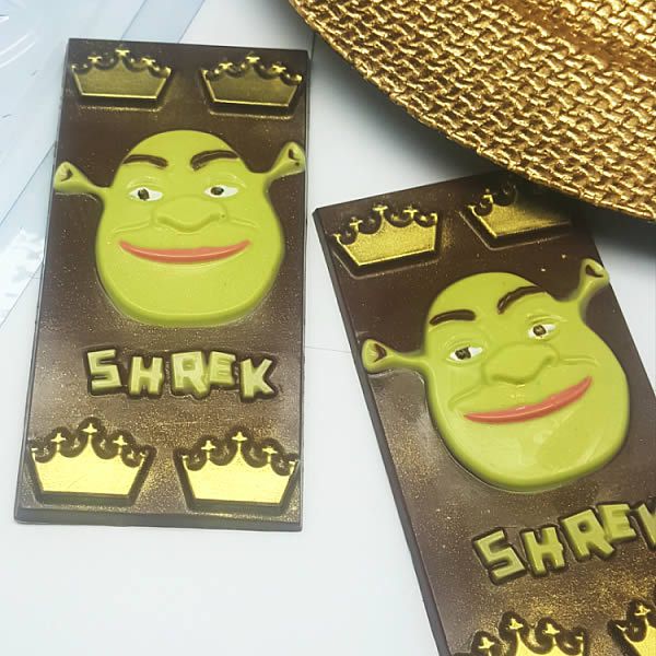 Forma para Chocolate Barra Shrek King 65g Ref. 11056 BWB Licenciada Universal 10unid