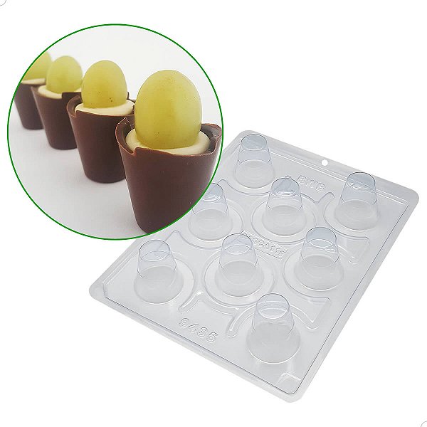 KIT (2un) Forma para Chocolate com Silicone Copo Mousse 4 11g Ref. 9435 BWB