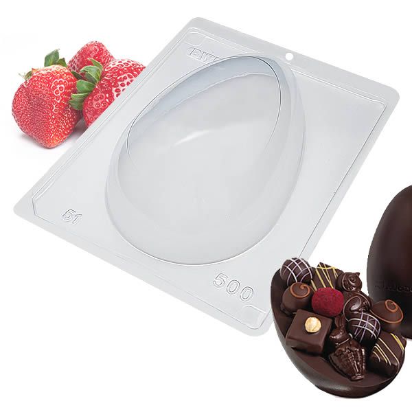 Forma para Chocolate com Silicone Ovo de Páscoa 500g Ref. 51 BWB 1unid