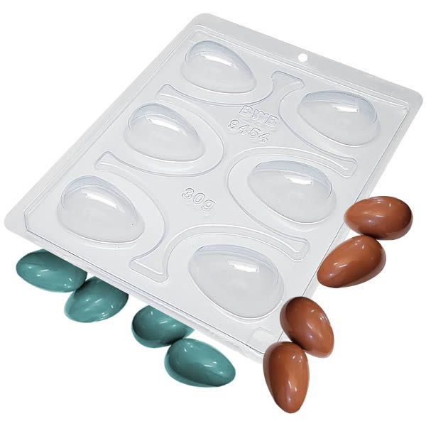 Forma para Chocolate com Silicone Ovo Liso 30g Ref. 9454 BWB 1unid