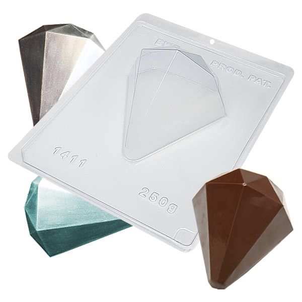 Forma para Chocolate com Silicone Ovo Diamante 250g Ref. 1411 BWB 1unid