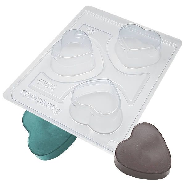 Forma para Chocolate com Silicone Mini Pão de Mel Coração 32g Ref. 99 BWB 1unid