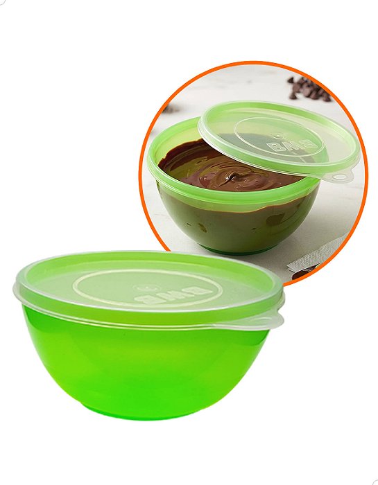 Mini Derretedeira Pequena Verde para Chocolate 250ml Cod.9620 BWB Prática vai Micro-Ondas