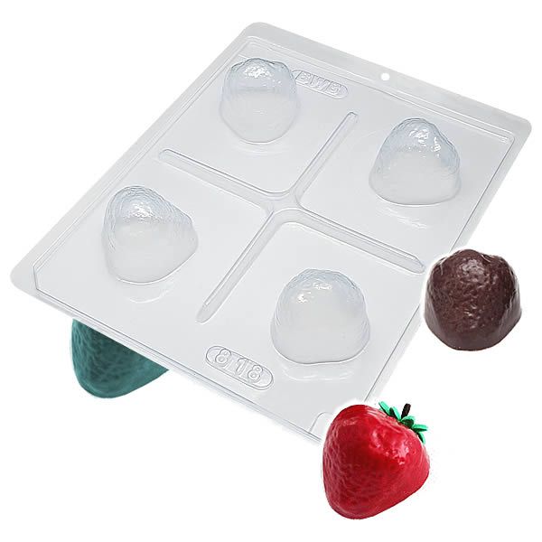 Forma para Chocolate com Silicone Trufa Morango Especial 45g Ref. 818 BWB 1unid