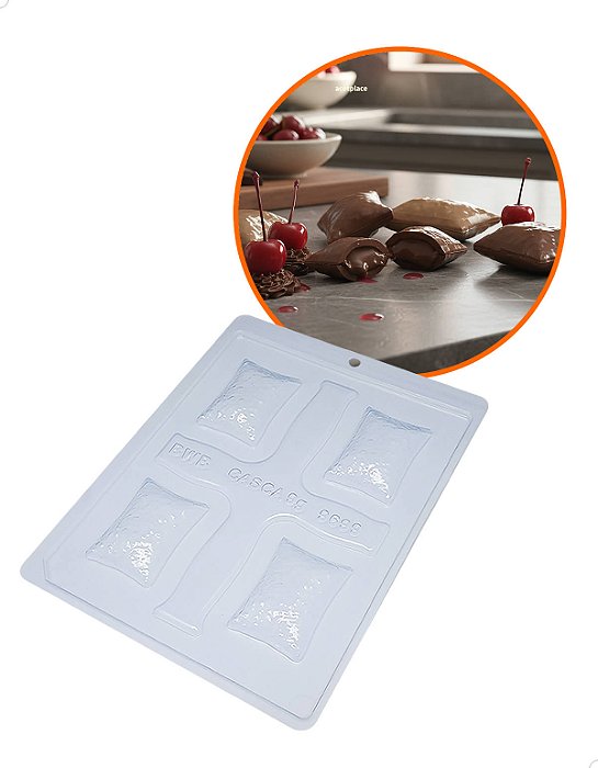 Forma Silicone 3 Partes Chocolate Pastel 28g Cod. 9699 BWB Confeitaria