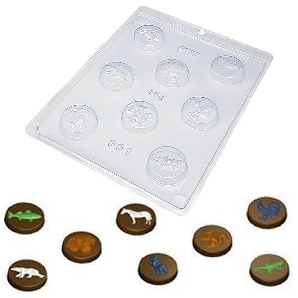 Forma para Chocolate Bolachinhas Bichos 13g Forma Simples Ref. 961 BWB 5unids