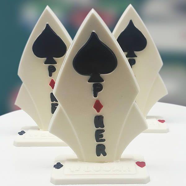 Forma para Chocolate Troféu Poker Forma Simples Ref. 9536 BWB 5unids