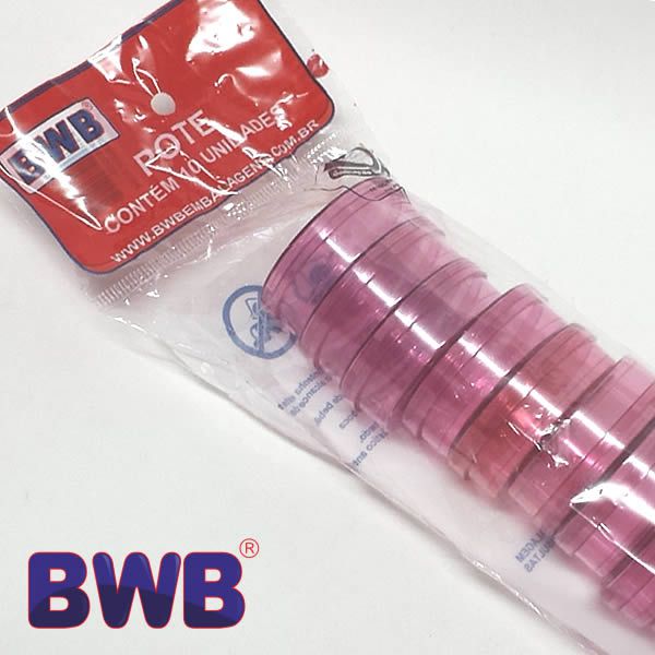 10 Latinha Rosa Pote Translucido Ref. 9350 BWB Lata de Plástico para Balinhas