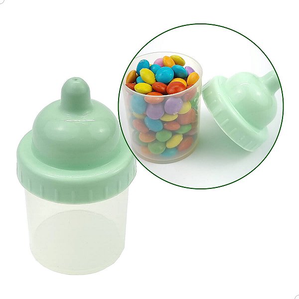 Mamadeira VERDE 40ml (10un) Maternidade, Gestante, Grávida, Nascimento, Chá de Bebê, Chá de Fraldas