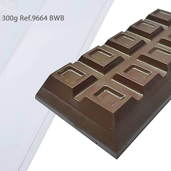 KIT (2pçs) Barra De Chocolate 300g 9664 Forma Silicone BWB