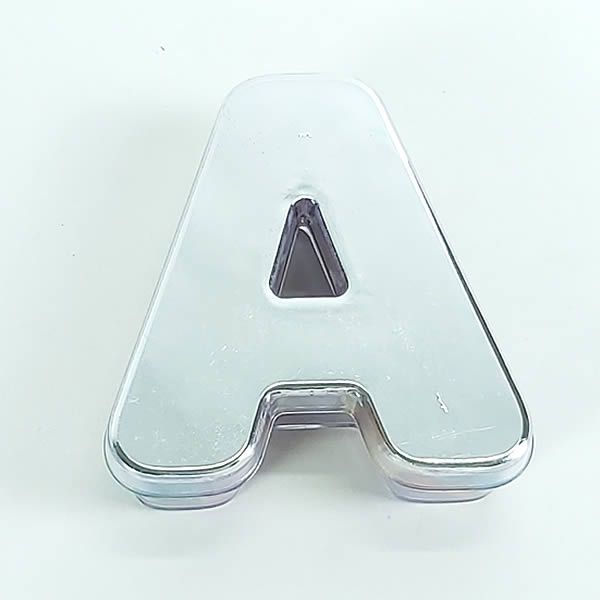 Letra Caixa A Prata (1peça) Caixa Acrilica para Balinhas Lembrancinha de Festas