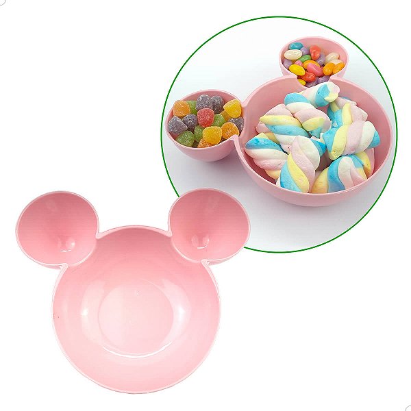 Petisqueira Ratinho Rosa 14cm Petisqueira para Papinha, Degustação Porções, Orelha para Molhos