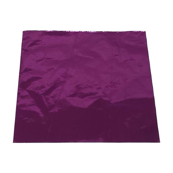 Papel Chumbo Aluminio Roxo Embrulho para Bombom e Trufinhas 10x10cm 300fls