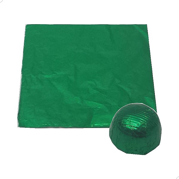 Trufas Impecáveis Papel Chumbo Aluminio Verde Escuro de Qualidade 10x10cm 300fls refpkpel