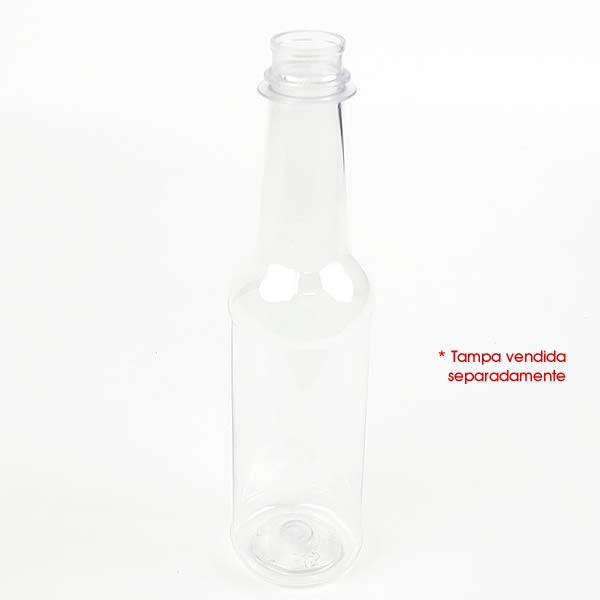 (Frasco150ml Molho) Frasco para Molho de Pimenta PET Cristal 150ml para Tampa de Encaixe Pressão (10pçs)