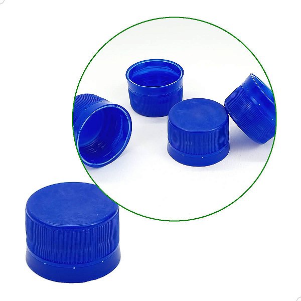 Tampa Lacre AZUL MARINHO R28mm, Tampa para Garrafa Rosca 28mm, (50un) Tampa com Vedante Perfil Alto