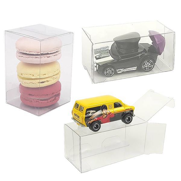 50 Embalagem PX-233 (5x5x8 cm) Caixa para 3 Macaron ou Carrinhos Hot Weels, Miniaturas Coleção Mini Carros