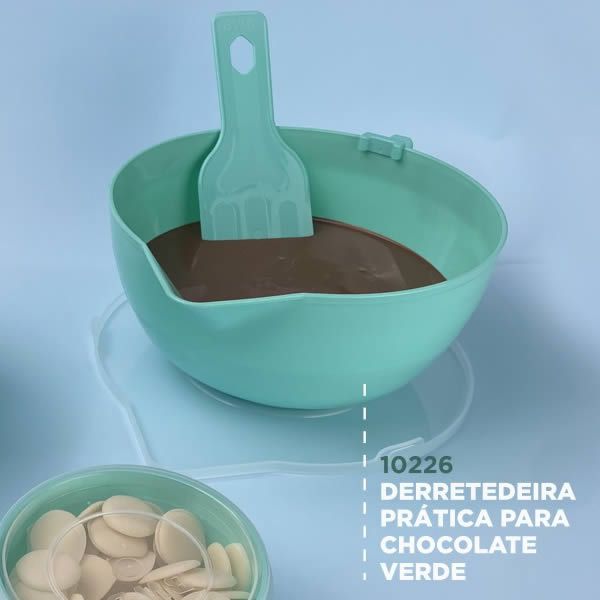 (1pç) Derretedeira para Chocolate Grande 2L Verde Candy Colors Coleção Ref. 10226 BWB