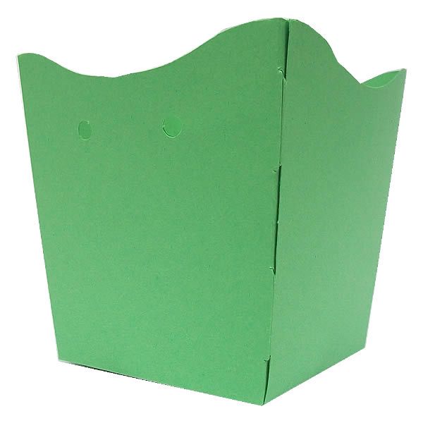 (10pçs) Cachepo Vaso de Papel Verde Claro (9x7x9.5 cm) Lembracinhas