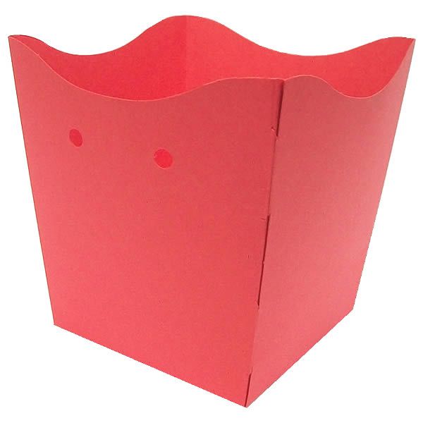 (10pçs) Cachepo Vaso de Papel Vermelho (9x7x9.5 cm) Vaso de Papel