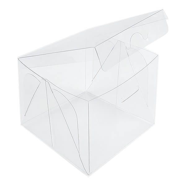 50 Caixa de Acetato PX-4 (10x10x8 cm) Embalagem de Plástico Transparente