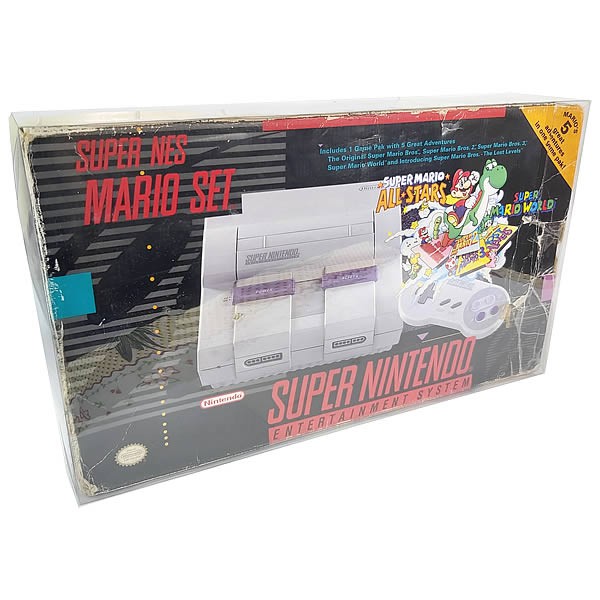 (1pç) Console-6 (0,25mm) Caixa de Proteção Case Console Super Nintendo SNES (SUPER SET) Caixa Protetora para Console SNES