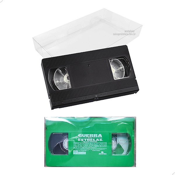 Caixa Protetora VHS-1 (0,20mm) Caixa Protetora para Cartucho Fitas VHS Loose (10un)