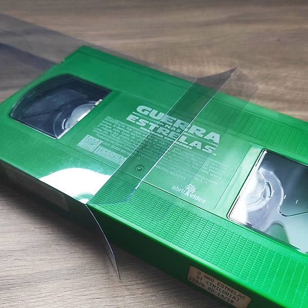 100 Caixa Protetora VHS-1 (0,20mm) Caixa Protetora para Cartucho Fitas VHS