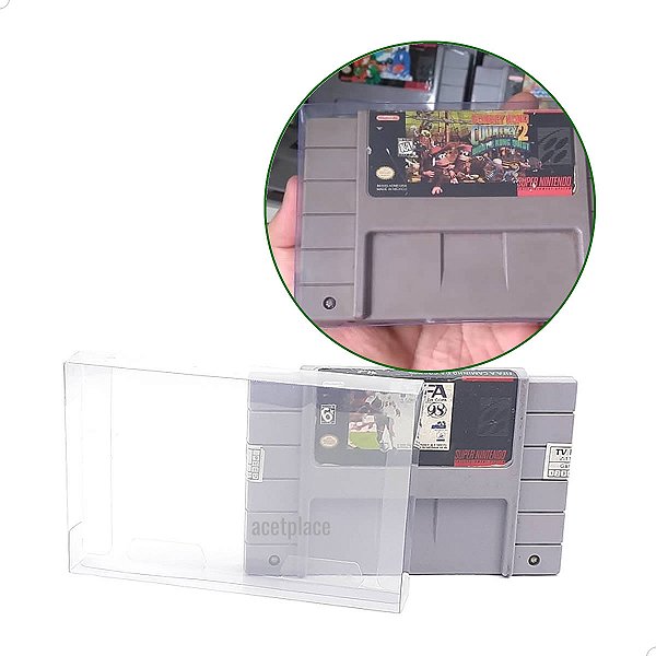 50un Games-1 (0,20mm) Capa para Jogo Super Nintendo SNES Caixa Protetora Transparente