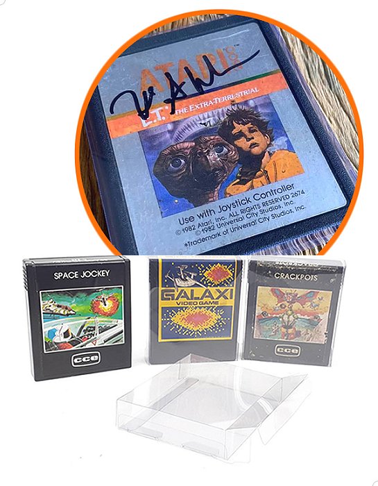 Games-7 (0,20mm) Kit 25un Caixa Protetora para Cartucho Loose Atari 2600