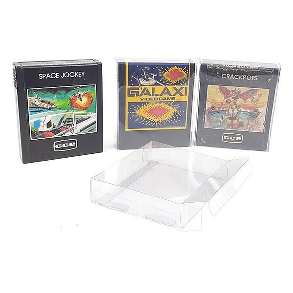 25 Protetor Caixa Games-7 (0,20mm) Caixa Protetora para Cartucho Loose Atari 2600
