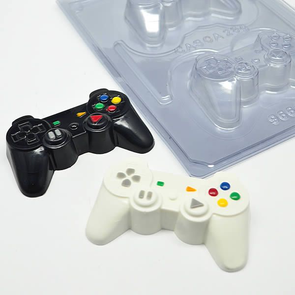 40pçs Forma para Chocolate com Silicone Joystick PlayStation Pequeno Controle Video Game Ref. 9661 BWB